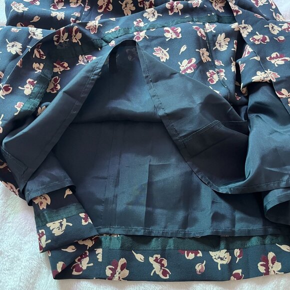 Sundance Womens Floral Print Silk Midi Dress Size 10 Black Red Short Sleeve Boho - Picture 12 of 13